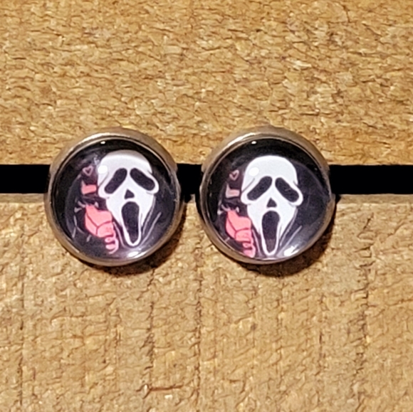 Handmade Jewelry - 💟 Ghost Face Handmade Earrings